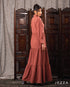Long-Sleeve Tiered Skirt Dress 61881